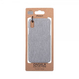 Onsala iPhone X/Xs Kuori Tekstiili Harmaa