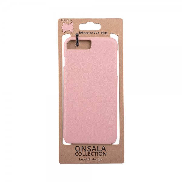 Onsala iPhone 6/6S Plus/iPhone 7 Plus/iPhone 8 Plus Kuori Aitoa Nahkaa Ruusu
