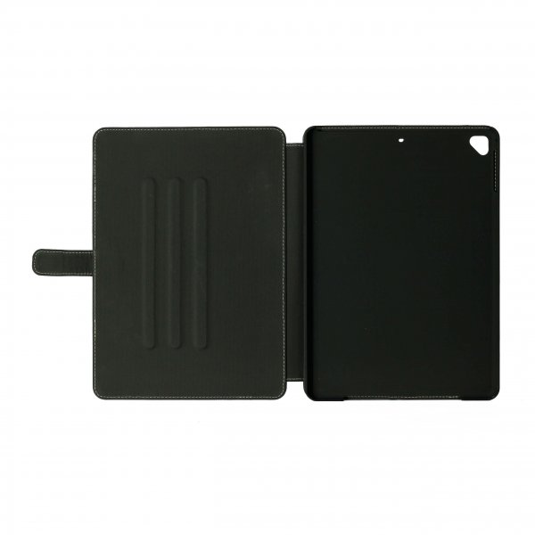 Onsala iPad 9.7 (sukupolvi 5/6) Suojakotelo, aitoa nahkaa, musta