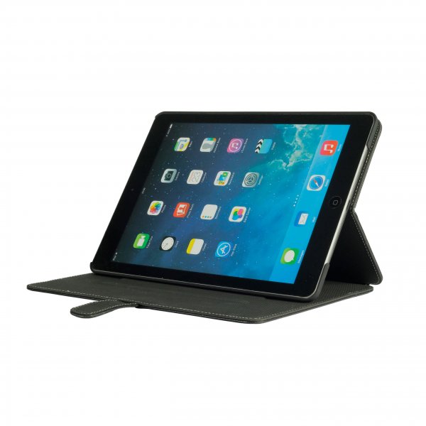 Onsala iPad 9.7 (sukupolvi 5/6) Suojakotelo, aitoa nahkaa, musta