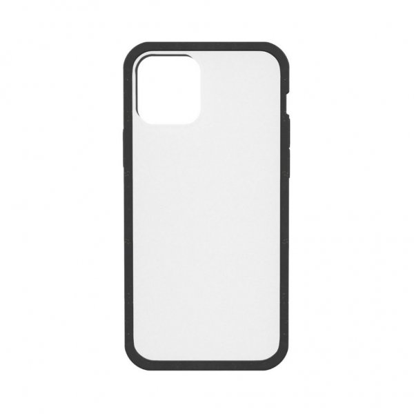 Pela iPhone 12/iPhone 12 Pro -kuoret, ympäristöystävällinen, läpinäkyvä, musta