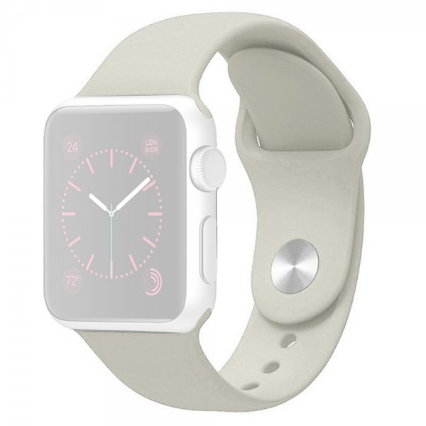 Apple Watch 44/45/46mm/Apple Watch Ultra Silikoniranneke Beige