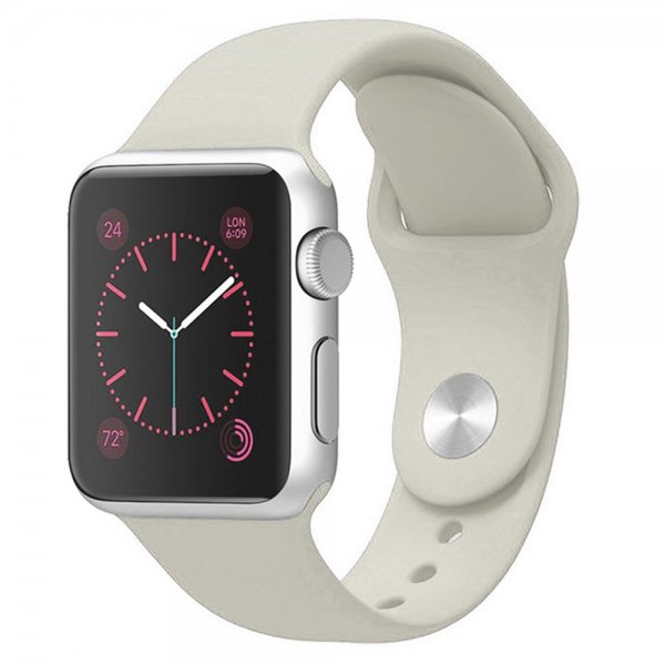 Apple Watch 44/45/46mm/Apple Watch Ultra Silikoniranneke Beige