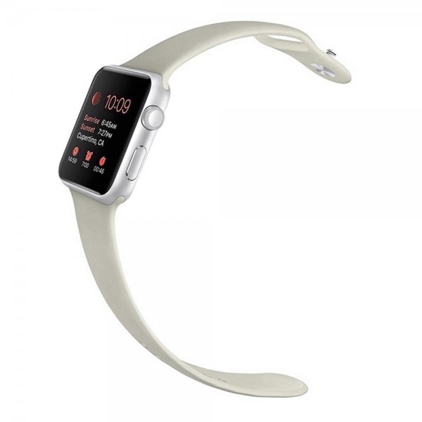 Apple Watch 44/45/46mm/Apple Watch Ultra Silikoniranneke Beige