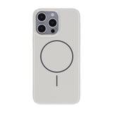 iPhone 15 Pro Max Kuori TPU MagSafe Kiiltävä Valkoinen