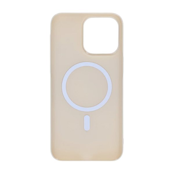 iPhone 15 Pro Max Kuori TPU MagSafe Kiiltävä Valkoinen