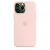 Apple Alkuperäinen iPhone 13 Pro Max -silikonikuori MagSafella, liituvaaleanpunainen