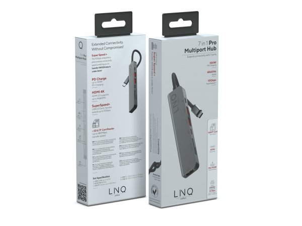 LINQ by Elements 7 in 1 Pro USB-C -moniporttihubi