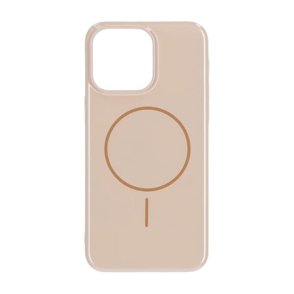 iPhone 15 Pro Max Kuori TPU MagSafe Kiiltävä Kulta