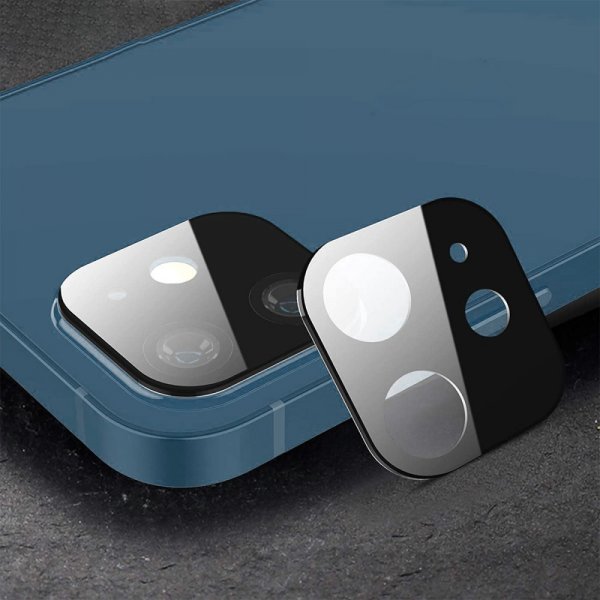 Enkay iPhone 12 Mini Kameran Suojalasi Karkaistu Lasi Musta