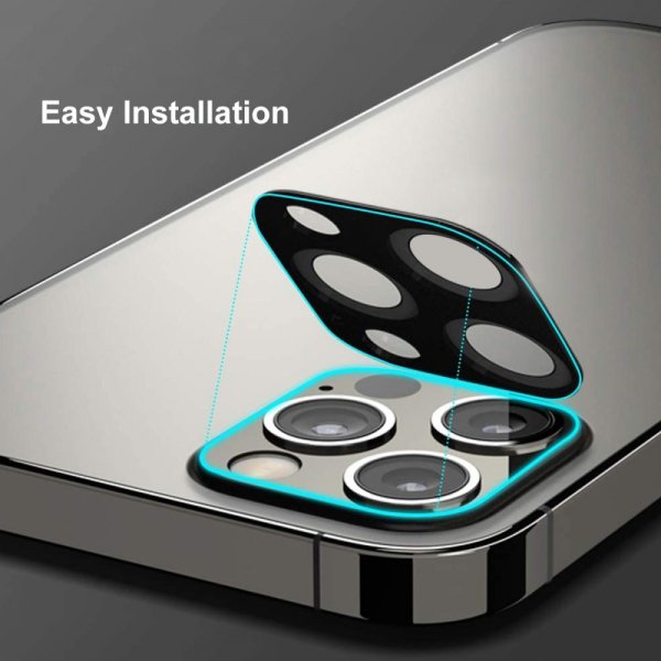 Enkay iPhone 12 Mini Kameran Suojalasi Karkaistu Lasi Musta