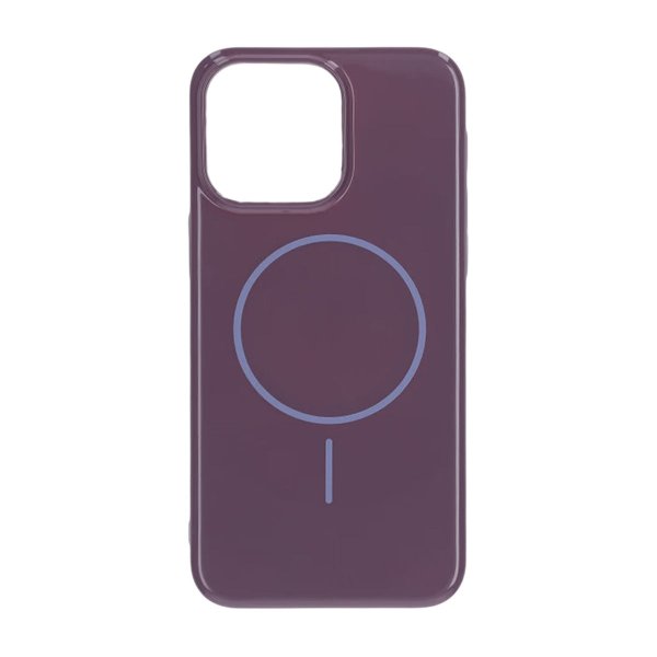 iPhone 15 Pro Max Kuori TPU MagSafe Kiiltävä Violetti