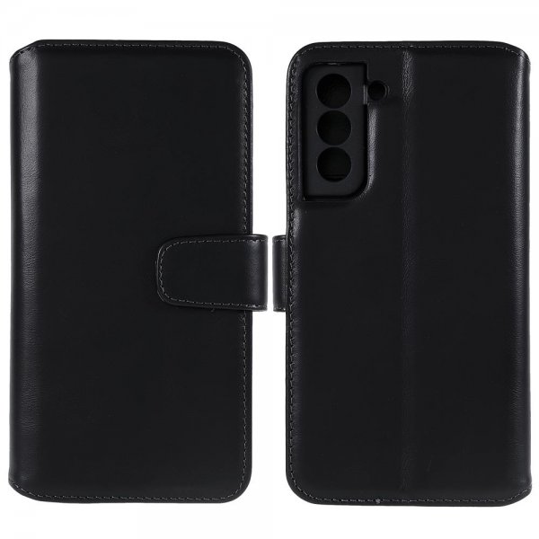 Nordic Covers Samsung Galaxy S21 FE Essential Leather Raven Black -kotelo