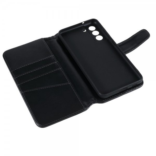 Nordic Covers Samsung Galaxy S21 FE Essential Leather Raven Black -kotelo