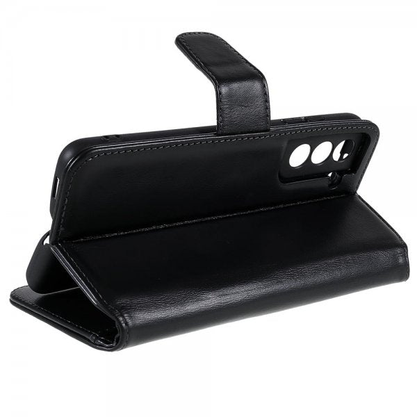 Nordic Covers Samsung Galaxy S21 FE Essential Leather Raven Black -kotelo