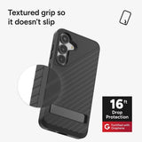 ZAGG Samsung Galaxy S25 -kuori Denali Kickstand Musta