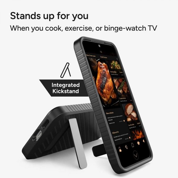 ZAGG Samsung Galaxy S25 Plus -suojakuori Denali Kickstand Musta