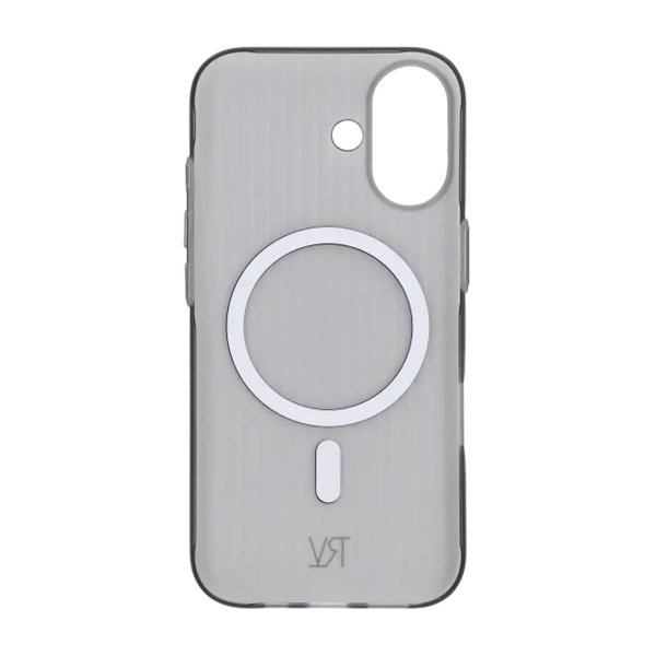 Rvelon iPhone 17 -kuori aaltopahvikuviolla MagSafe musta
