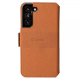 Krusell Samsung Galaxy S22 Kotelo Leather PhoneWallet Konjakki