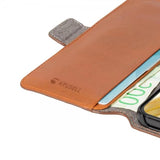 Krusell Samsung Galaxy S22 Kotelo Leather PhoneWallet Konjakki
