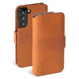 Krusell Samsung Galaxy S22 Plus Kotelo Leather PhoneWallet Cognac