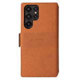 Krusell Samsung Galaxy S22 Ultra Kotelo Leather PhoneWallet Konjakki