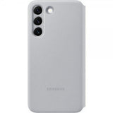 Samsung Alkuperäinen Galaxy S22 Plus -kotelo Smart LED View Cover Vaaleanharmaa