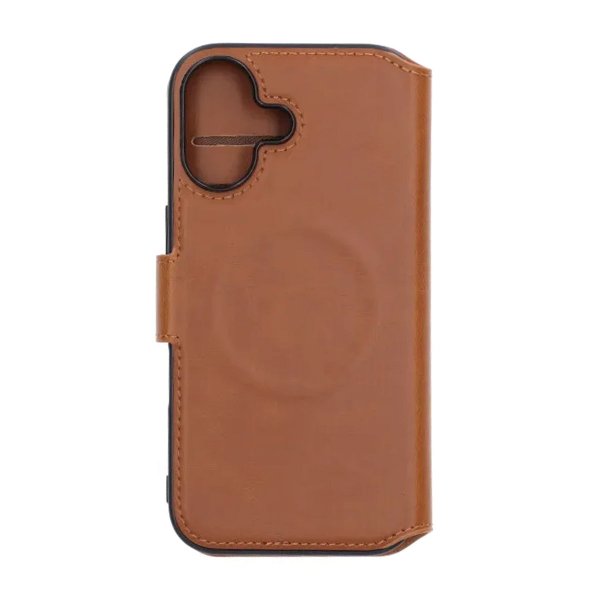 Rvelon iPhone 17 -kotelo, 4 korttipaikkaa, MagSafe, ruskea