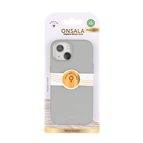 Onsala iPhone 13/iPhone 14/iPhone 15 Kuori Silikonituntuma Concrete