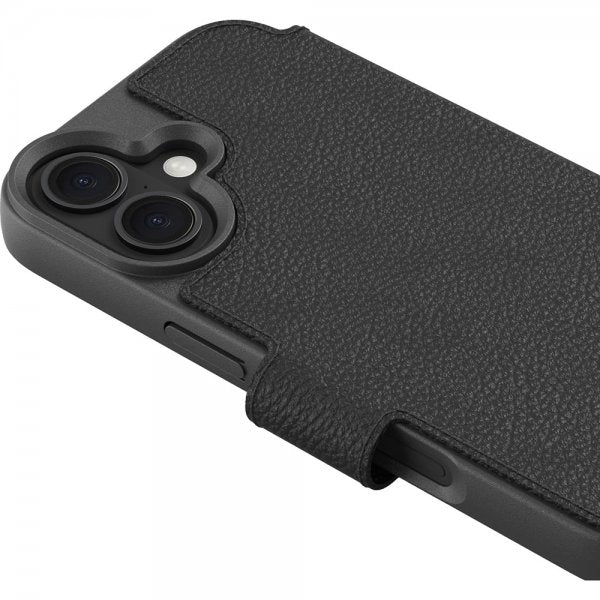 agood company iPhone 17 -kotelo Pyöreä lompakkokotelo Musta