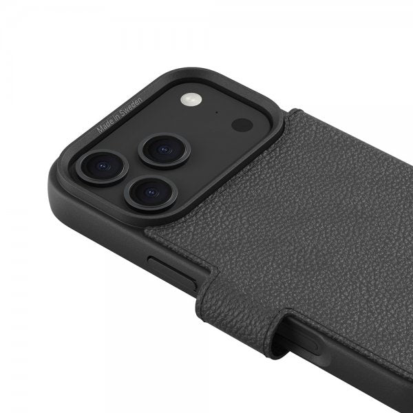 agood company iPhone 17 Pro Max -lompakkokotelo, pyöreä, musta