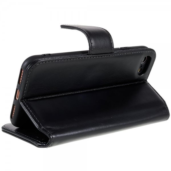 Nordic Covers iPhone 7/8/SE Essential Leather Raven Black -kotelo