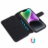 Nordic Covers iPhone 15 Plus MagLeather -kotelo, Raven Black
