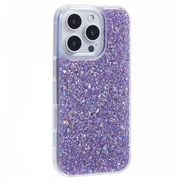Nordic Covers iPhone 16 Pro Max -kuori, Sparkle Series, liila