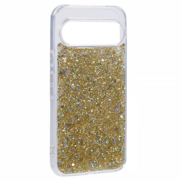 Nordic Covers Google Pixel 9 Pro XL -suojakuori, Sparkle Series, Citrine Gold