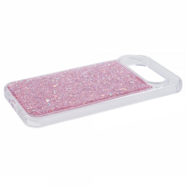 Nordic Covers Google Pixel 9 Pro XL -suojakuori, Sparkle Series, Blossom Pink