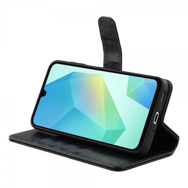 Nordic Covers Samsung Galaxy A16 -suojakotelo, Essential Leather Raven Black
