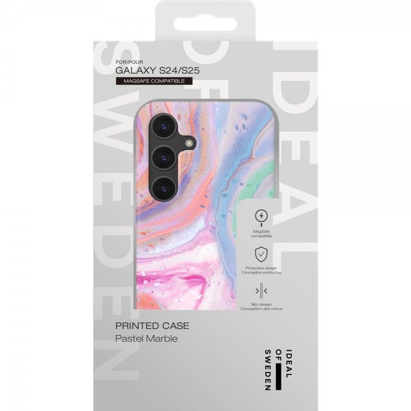 Ideal of Sweden Samsung Galaxy S25 -kuori Printed Case MagSafe Pastel Marble