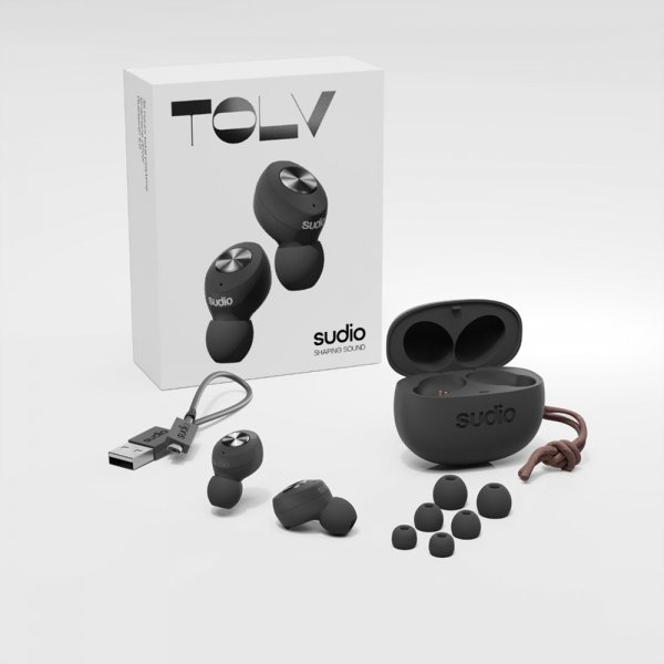 Sudio Tolv Langattomat True Wireless In-Ear -kuulokkeet, musta