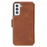 Krusell Samsung Galaxy S21 -kotelo Sunne PhoneWallet Vintage Cognac