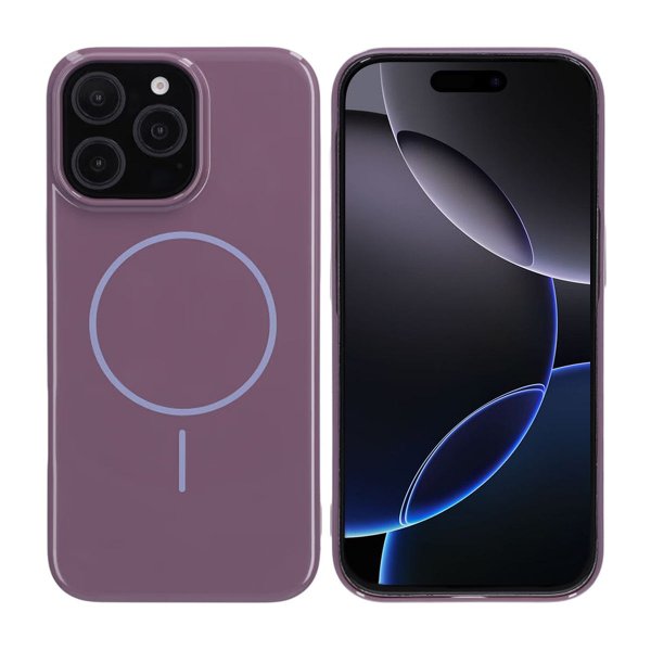 iPhone 16 Pro Max Kuori TPU MagSafe Kiiltävä Violetti