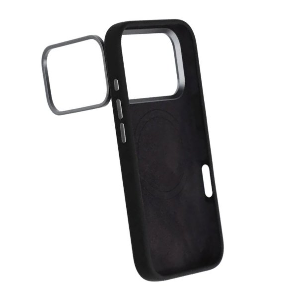 iPhone 17 Pro Silikonkuori MagSafe-jalustalla Musta
