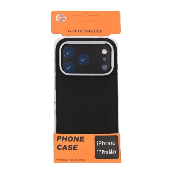 iPhone 17 Pro Max Kuori Silikoni MagSafe Jalusta Musta