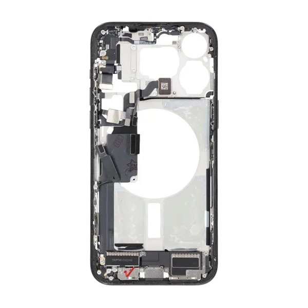Keskikehys pikkutarvikkeineen iPhone 15 Pro Max - Puolivalmis musta titaani OEM
