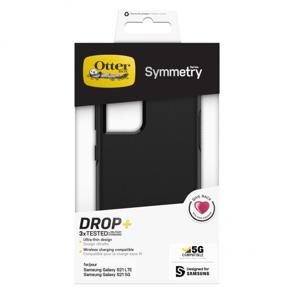 Otterbox Samsung Galaxy S21 -suojakuori Symmetry Series Musta