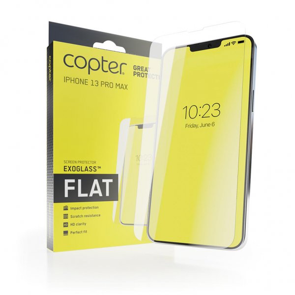 Copter iPhone 13 Pro Max -näytönsuoja, Exoglass Flat