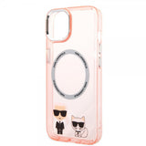 Karl Lagerfeld iPhone 14 Plus -kuori Karl & Choupette MagSafe, pinkki