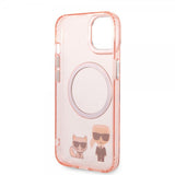 Karl Lagerfeld iPhone 14 Plus -kuori Karl & Choupette MagSafe, pinkki