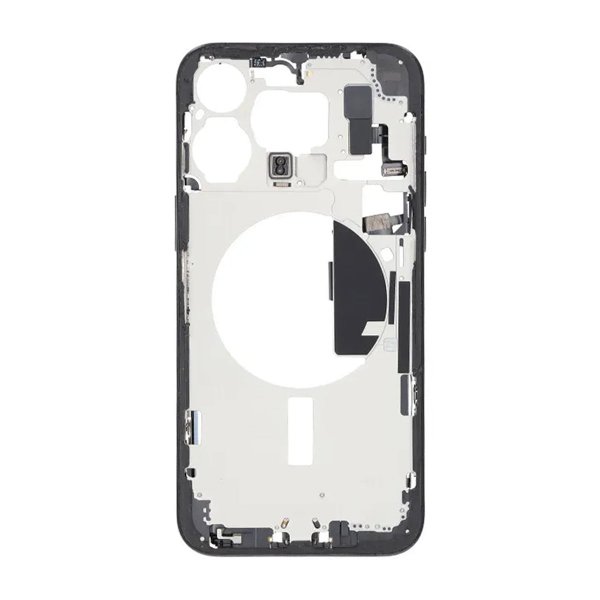 Keskikehys pikkutarvikkeineen iPhone 15 Pro Max - Puolivalmis musta titaani OEM