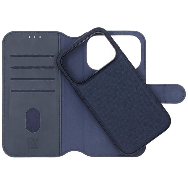 Rvelon iPhone 17 Pro -suojakuori, jossa 4 korttipaikkaa, irrotettava kuori, sininen